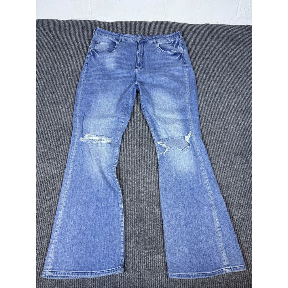 Pilcro Anthropologie The Icon Flare Jeans Size 36 36x32 Bootcut Baggy High Rise